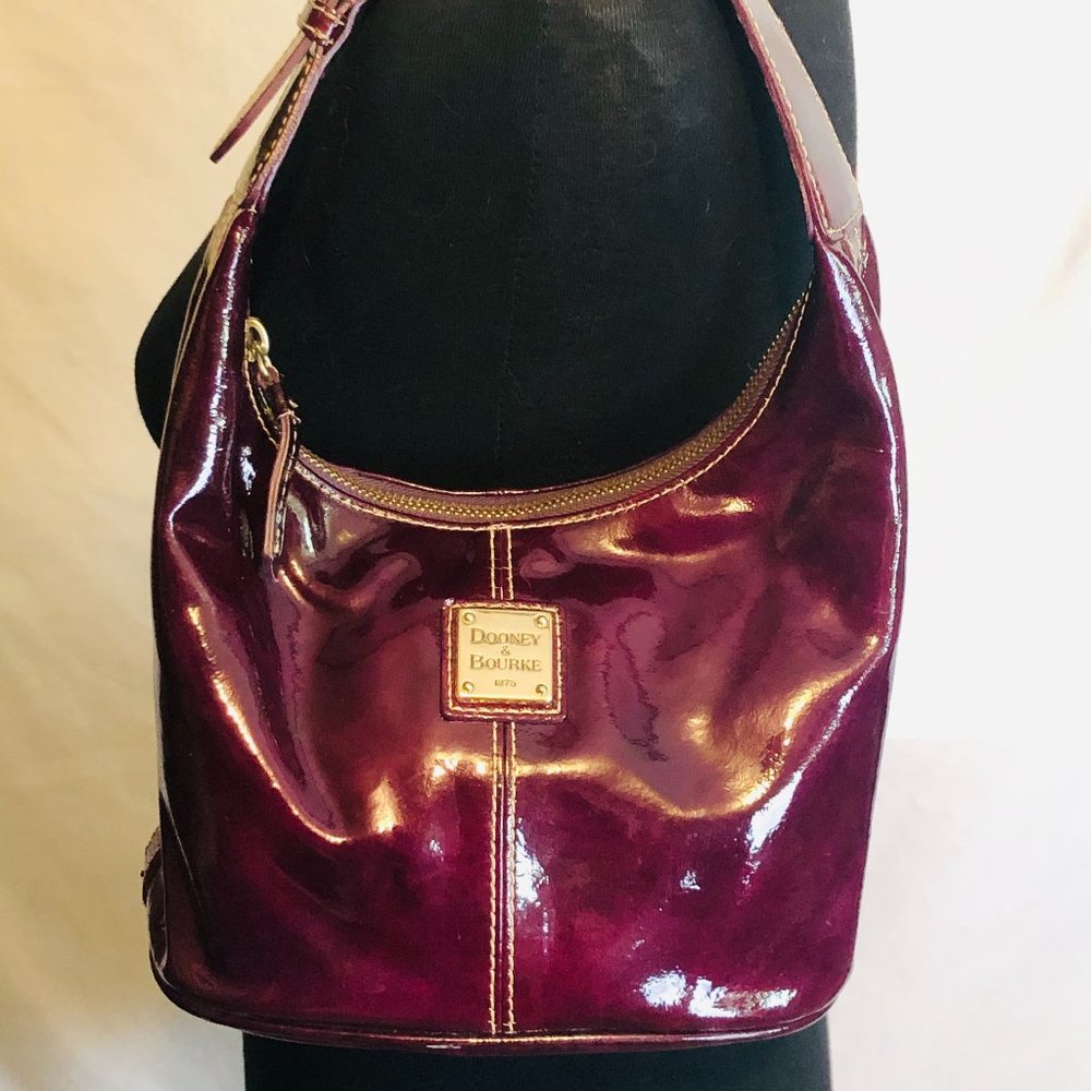 Dooney & Bourke Purple Patent Leather Mini Hobo